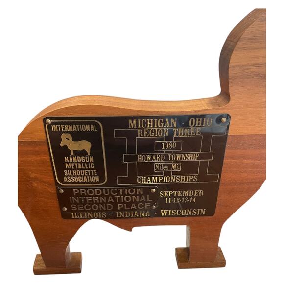 1980 IHMSA Region Three Handgun Silhouette Shooting Trophies Set Shooting Trophy - Picture 4 of 13